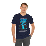 Blue Formula Race Car Graphic Unisex Heavy Cotton Tee High Speed Streetwear for Motorsport Fans and Racing Lifestyle Enthusiasts