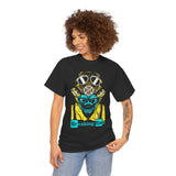 Breaking Bad Toxic Genius Neon Gas Mask Skull Unisex Heavy Cotton Tee Bold Streetwear Graphic T-Shirt For Rebels Artists And Visionaries With Cyberpunk Science Aesthetic