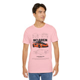 Orange Hypercar Blueprint Unisex Heavy Cotton Tee High Detail Automotive Art Streetwear Graphic for Car Enthusiasts and Daily Wear