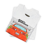 Legendary Orange Street Machine Rear View Unisex Heavy Cotton Tee Powerful JDM Inspired Car Art Graphic Shirt for Collectors and Gearheads