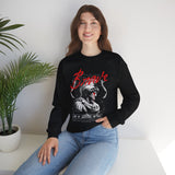 Brave Warrior Roman Gladiator Graphic Print Unisex Heavy Blend Crewneck Sweatshirt Bold Motivational Streetwear Pullover