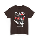 Move With Flow Breakdance Graphic Unisex Heavy Cotton Tee Hip Hop Streetwear Dance Rhythm Urban Style T Shirt