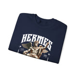 Hermes Greek Mythology Unisex Heavy Blend Crewneck Sweatshirt Ancient God of Communication and Travel Graphic Pullover