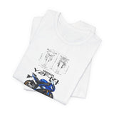 YZF-R1 Motorcycle Inspired Tee Japanese Liter Class Superbike Graphic Unisex Heavy Cotton Tee Racing Blueprint Streetwear Art Gift