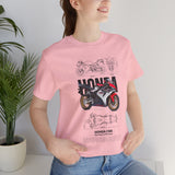 Honda CBR Superbike Blueprint Racing Motorcycle Graphic Tee Sport Bike Track Design T Shirt For Riders Speed Lovers Motorsport Streetwear Gift