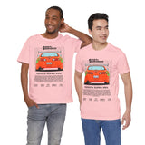 Legendary Orange Street Machine Rear View Unisex Heavy Cotton Tee Powerful JDM Inspired Car Art Graphic Shirt for Collectors and Gearheads