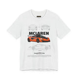 Orange Hypercar Blueprint Unisex Heavy Cotton Tee High Detail Automotive Art Streetwear Graphic for Car Enthusiasts and Daily Wear