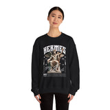Hermes Greek Mythology Unisex Heavy Blend Crewneck Sweatshirt Ancient God of Communication and Travel Graphic Pullover