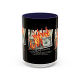 Money Is Not Just Currency Burning Dollar Graphic Accent Coffee Mug 11oz 15oz Hustler Motivational Cash Fire Design