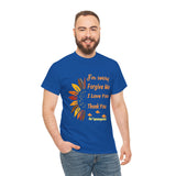 Ho’oponopono Sunflower Unisex T Shirt Healing Affirmation Tee Spiritual Gratitude Mindfulness Inspired Positive Energy Heavy Cotton Graphic Top