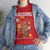 Blossoms Floral Graphic Unisex Heavy Cotton Tee Comfortable Streetwear Timeless Charm Motivational Nature Inspired T Shirt Perfect Gift for Garden Lovers Friends Birthdays Casual Everyday Wear