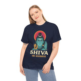 Lord Shiva The Destroyer Unisex Graphic T Shirt Mahadev Mahakal Devotional Hindu Spiritual Cotton Tee Trishul Rudraksha Temple Festival Wear India