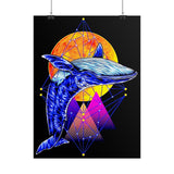 Ballena Cosmic Whale Art Matte Vertical Poster Vibrant Geometric Ocean Design Premium Wall Art Print for Home Office Studio Inspiring Marine Life Artwork Perfect Gift for Dreamers Nature Lovers and Creative Thinkers