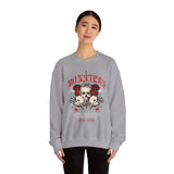 Monsters Skull Guardians Gothic Horror Unisex Heavy Blend Crewneck Sweatshirt Dark Graphic Halloween Streetwear Bold Vintage Skull Pullover