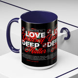 Love Yourself Deep Accent Coffee Mug 11oz 15oz Self Love Motivational Quote Cup Rose Graphic Positive Affirmation Daily Inspiration Empowerment Gift Mug