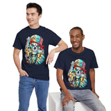 Skeleton Hustler Unisex Heavy Cotton Tee Bold Streetwear Graphic T-Shirt For Hustlers, Dreamers, And Fearless Go-Getters