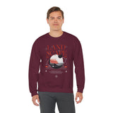 Landscape Unisex Heavy Blend Crewneck Sweatshirt Graphic Pullover Black Nature Inspired Abstract Mountain Outdoor Adventure Modern Streetwear Artistic Creative Fashion Outfit