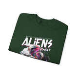 Aliens Exist UFO Graphic Unisex Heavy Blend Crewneck Sweatshirt Sci Fi Streetwear Alien Space Pullover