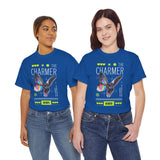 The Charmer Unisex Heavy Cotton Tee Futuristic Butterfly Graphic Streetwear Neon Cyber Aesthetic Artistic Fashion Statement T Shirt