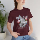 Peaceful Dove Floral Unisex Jersey Short Sleeve Tee Comfortable Soft Cotton Motivational Streetwear Graphic T-Shirt Bold Typography Casual Wear Perfect Gift For Friends Birthdays Everyday Style