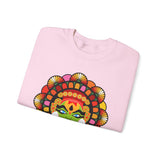 Unisex Kathakali Crewneck Sweatshirt Heavy Blend Pullover Kerala Traditional Dance Art Graphic Indian Culture Onam Festival Malayalam Heritage Design