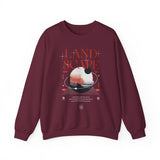 Landscape Unisex Heavy Blend Crewneck Sweatshirt Graphic Pullover Black Nature Inspired Abstract Mountain Outdoor Adventure Modern Streetwear Artistic Creative Fashion Outfit