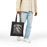 Cronus The Dark Sovereign Cotton Canvas Tote Bag Eco Friendly Greek Mythology Statue Graphic Gothic Streetwear Bold Artistic Shopper