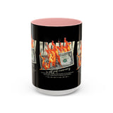Money Is Not Just Currency Burning Dollar Graphic Accent Coffee Mug 11oz 15oz Hustler Motivational Cash Fire Design