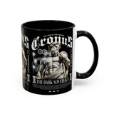 Cronus The Dark Sovereign Accent Coffee Mug 11oz 15oz Greek Mythology Statue Graphic Gothic Streetwear Bold Artistic Ceramic Cup