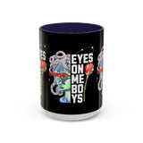 Eyes On Me Boys Medusa Accent Coffee Mug 11oz 15oz Mythological Streetwear Bold Empowerment Design Perfect Gift for Coffee Lovers Friends Birthdays Daily Motivation
