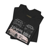 Toyota MK4 Blueprint Tee – Supra MK4 Sports Car MK4 Japanese Performance Coupe Inspired Graphic T Shirt JDM Street Racing Culture Automotive Icon Art Unisex Tee