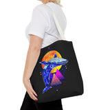 Ballena Cosmic Whale Art Eco Tote Bag Vibrant Geometric Ocean Design Durable Canvas Reusable Shopping Bag Premium Artistic Streetwear Accessory Perfect Gift for Nature Lovers Dreamers and Creative Thinkers