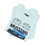 Blue Apex Muscle Coupe Blueprint Art Unisex Heavy Cotton Tee Powerful Street Machine Graphic Shirt for Car Lovers and Collectors