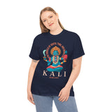 Kali Goddess Unisex Heavy Cotton T Shirt Hindu Spiritual Graphic Tee Maa Kali Mahakali Divine Shakti Protector Destroyer Of Evil Indian Mythology Devotional Streetwear Festival Wear Gift For Navratri...