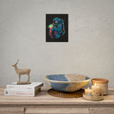 Galactic Dream Astronaut Neon Art Matte Vertical Poster Futuristic Space Wall Art Vibrant Cosmic Print Premium Home Decor for Sci Fi Lovers Creative Studios and Modern Interiors