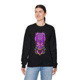 Bills Samurai Unisex Heavy Blend Crewneck Sweatshirt Futuristic Neon Japanese Warrior Design Bold Cyberpunk Streetwear Aesthetic Artistic Fleece Wearable Art for Creators Dreamers and Anime Lovers