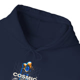 Cosmic Catalyst Unisex Heavy Blend Hooded Sweatshirt Futuristic Sci Fi Space Astronaut Graphic Hoodie Cyberpunk Streetwear Bold Galaxy Design Alpha Mindset Fashion