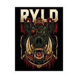 Jabali Warlord Glossy Poster Epic Warrior Wall Art Fantasy Beast Battle Design for Gothic Home Décor, Gaming Rooms, and Bold Fall Aesthetics