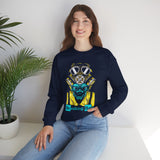 Breaking BadToxic Genius Neon Gas Mask Skull Unisex Heavy Blend Crewneck Sweatshirt Bold Cyberpunk Streetwear Fashion For Artists Rebels Gamers And Visionaries With Futuristic Neon Glow Design