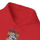 Money Mindset Unisex Heavy Blend Hooded Sweatshirt Graphic Hoodie Black Hustle Grind Wealth Entrepreneur Motivational Streetwear Bold Artistic Fashion Outfit