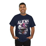 Aliens Exist UFO Graphic Unisex Heavy Cotton Tee Sci Fi Streetwear T Shirt Extraterrestrial Space Alien Design