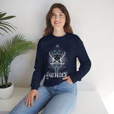 Existence Dystopian Society Cyborg Unisex Heavy Blend Crewneck Sweatshirt Futuristic Sci Fi Robotic Graphic Cyberpunk Streetwear Pullover