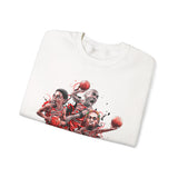 Legends On Court Unisex Heavy Blend Crewneck Sweatshirt Basketball Streetwear Athletic Graphic Pullover Bold Sports Design Perfect Gift For Gym Lovers Urban Fashion Festivals And Basketball Fans