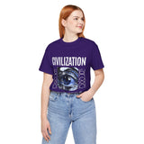 Civilization Eye Of Memory Graphic Unisex Jersey Short Sleeve Tee Futuristic Visionary Streetwear Bold Abstract Blue Eye T Shirt