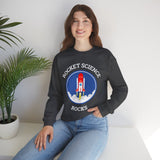 Rocket Science Rocks Crewneck Sweatshirt Unisex Heavy Blend Pullover Space Exploration STEM Education Astronomy Science Lover Nerd Geek Graphic Top