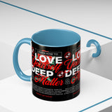 Love Yourself Deep Accent Coffee Mug 11oz 15oz Self Love Motivational Quote Cup Rose Graphic Positive Affirmation Daily Inspiration Empowerment Gift Mug