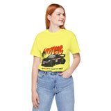 Black Widebody Turbo Racing Car Graphic Unisex Heavy Cotton Tee Streetwear Speed Culture Shirt for Car Enthusiasts