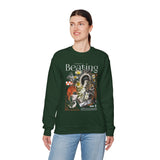 My Heart Is Beating Floral Anatomy Collage Unisex Heavy Blend Crewneck Sweatshirt Vintage Abstract Graphic Bold Artistic Streetwear Pullover