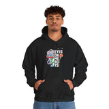Eyes On Me Boys Medusa Hoodie Comfortable Unisex Heavy Blend Sweatshirt Mythological Streetwear Bold Empowerment Design for Self Expression Perfect Gift for Friends Birthdays Cozy Days Casual Wear