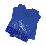 YZ Motocross Dirt Bike Blueprint Graphic Unisex Heavy Cotton Tee Off Road Racing Inspired Streetwear Gift for Riders and Bike Lovers